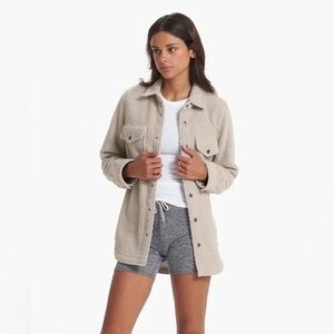 Vuori Cream Teddy Jacket Plush Oversized Fit